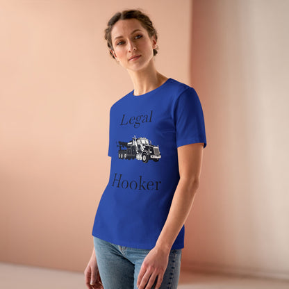 Legal H**ker Heavy Tow Truck Women's Short Sleeve Crewneck Tee