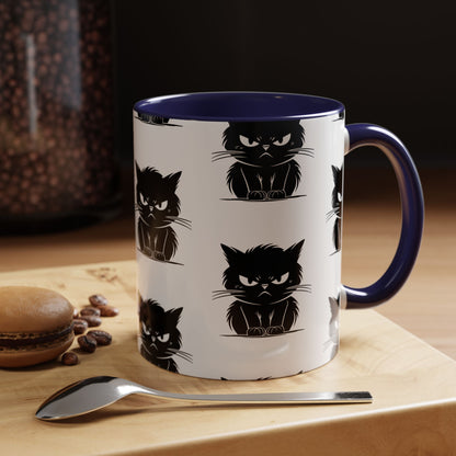 Angry Cat 2-Tone Coffee Mug
