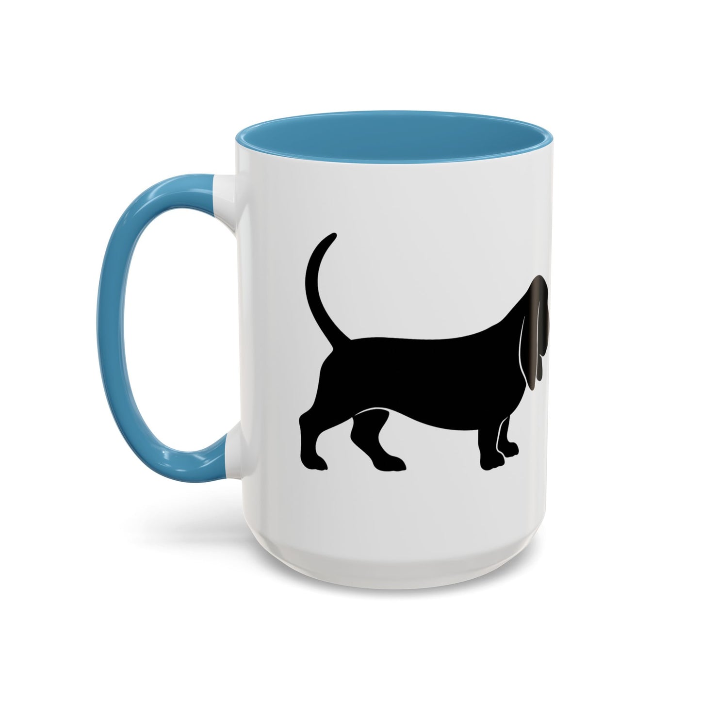 Basset Silhouette 2-Tone Coffee Mug