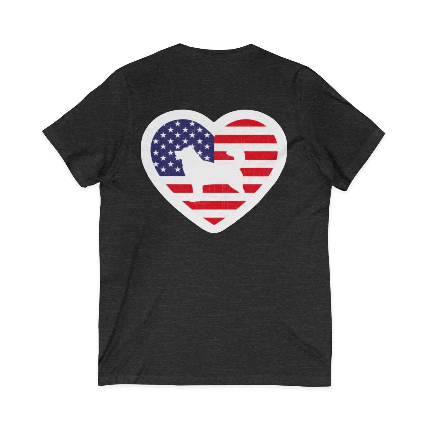 Malamute Flag Unisex Short Sleeve V-Neck Tee