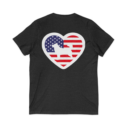 Malamute Flag Unisex Short Sleeve V-Neck Tee