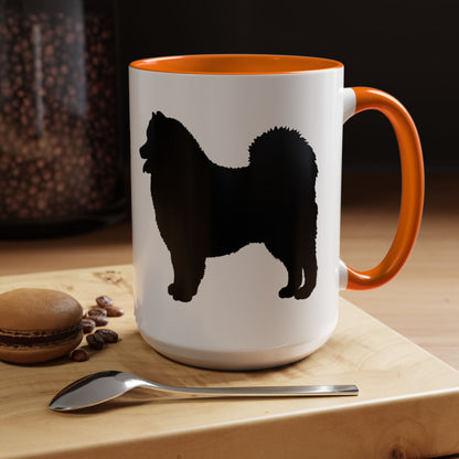 Samoyed Silhouette 2-Tone Coffee Mug