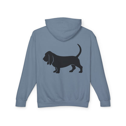Basset Hound Silhouette Unisex Lightweight Hoodie