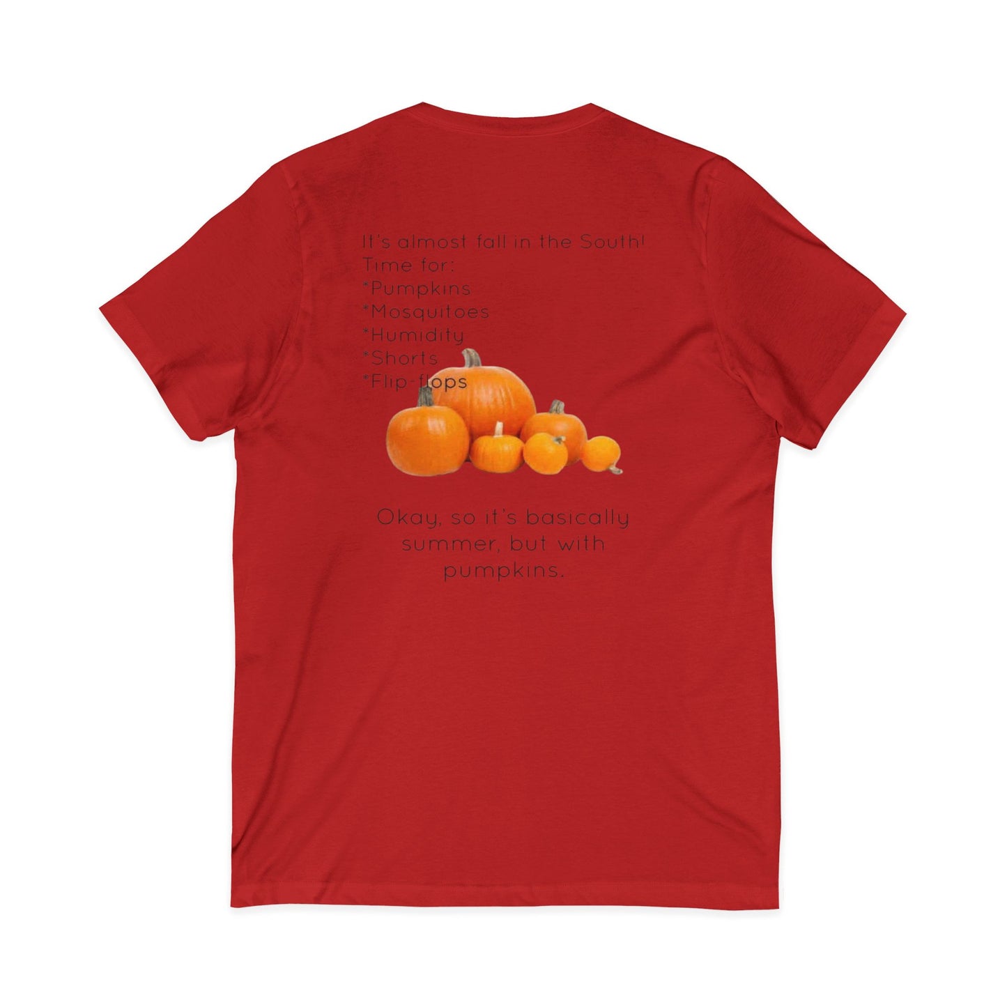 Fall In The South Unisex Short Sleeve V-Neck Tee