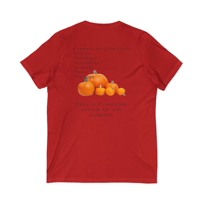 Fall In The South Unisex Short Sleeve V-Neck Tee