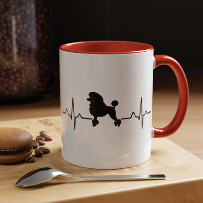 My Heart Beats For Poodles 2-Tone Coffee Mug