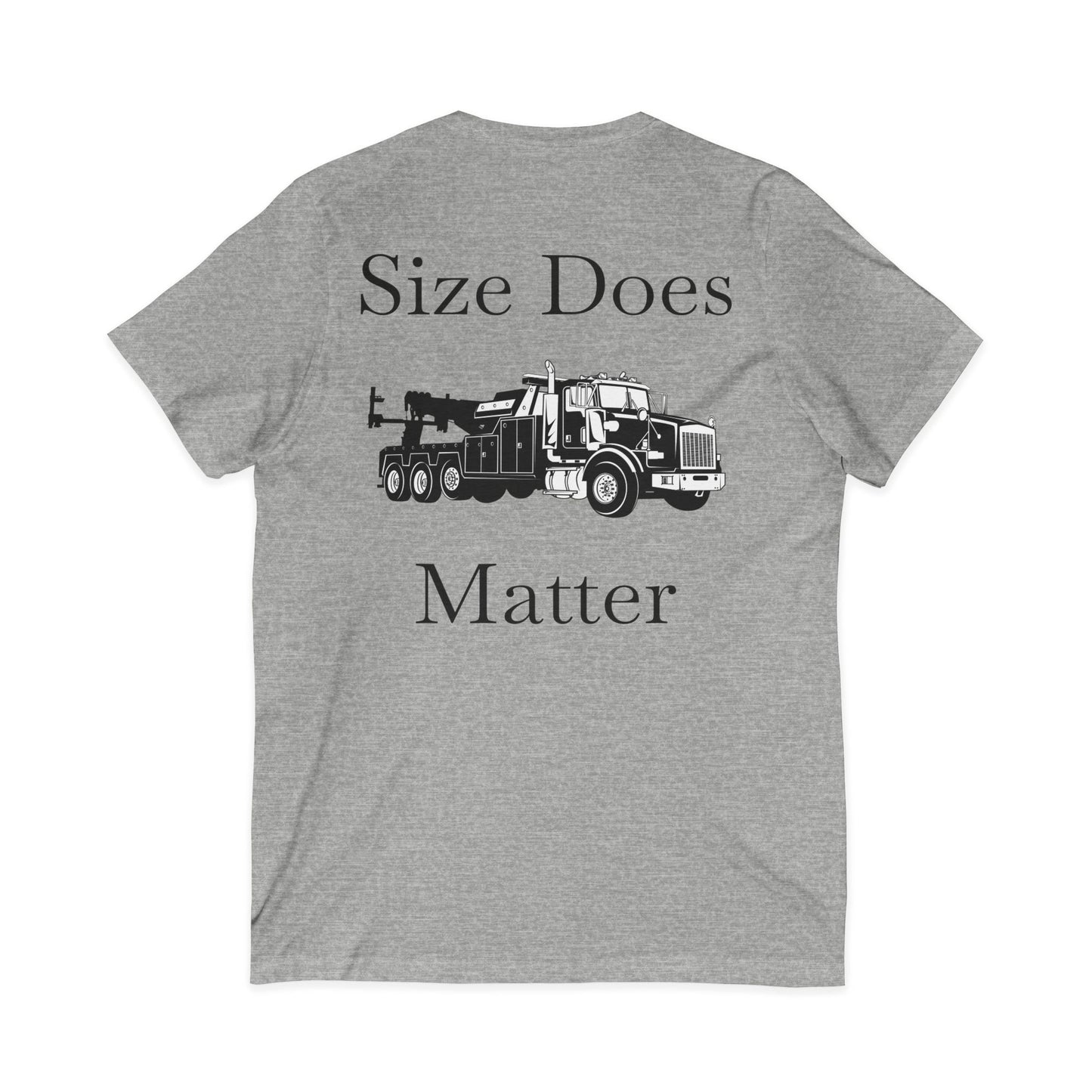 Size Does Matter Unisex Short Sleeve V-Neck Tee