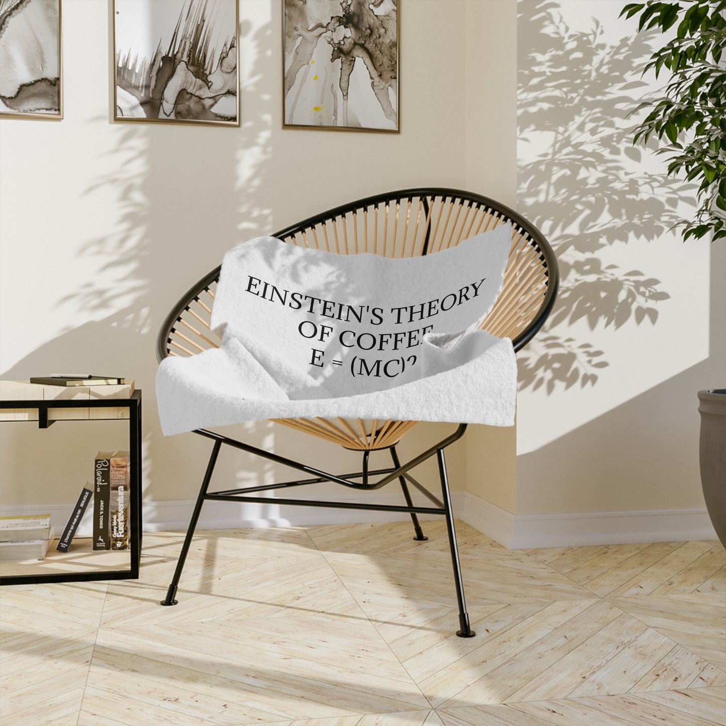 Einstein's Theory Of Coffee Velveteen Microfiber Blanket