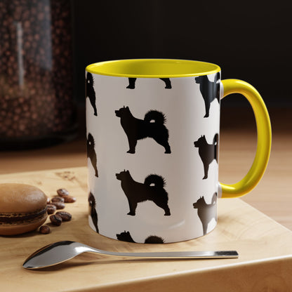 Malamute Silhouette 2-Tone Coffee Mug