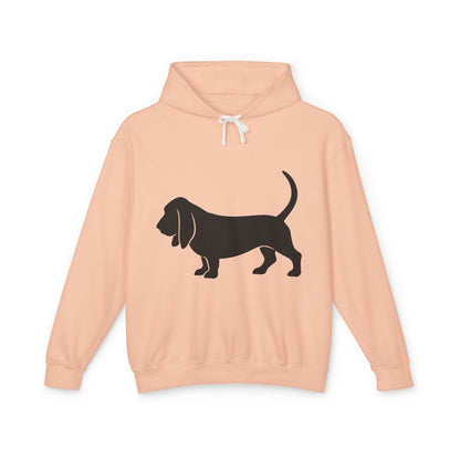 Basset Hound Silhouette Unisex Lightweight Hoodie