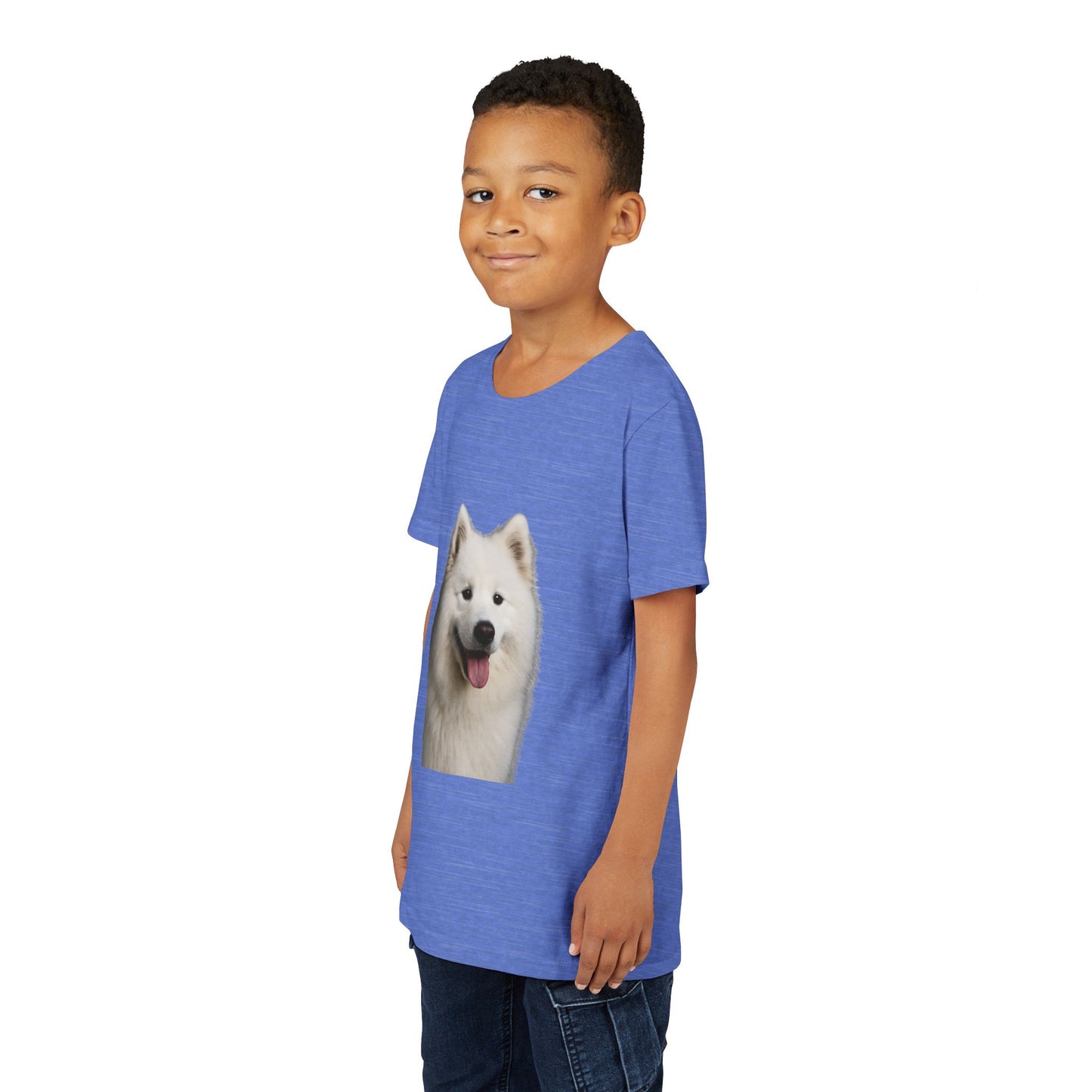 Samoyed Head Youth Unisex Short Sleeve Crewneck Tee