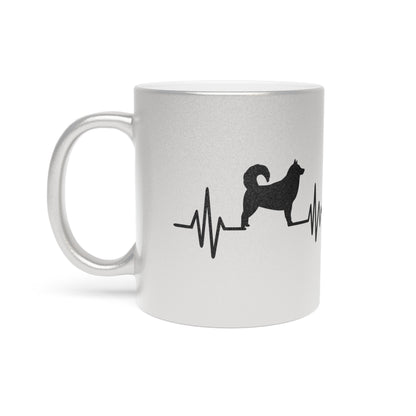 My Heart Beats For Malamutes Metallic Coffee Mug