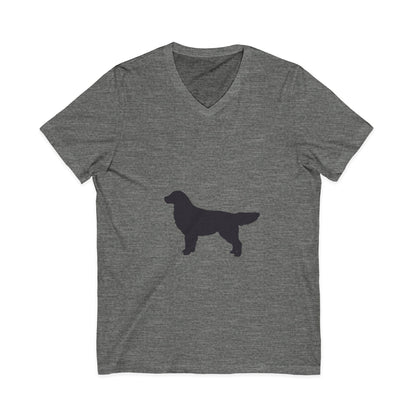Golden Silhouette Unisex Short Sleeve V-Neck Tee