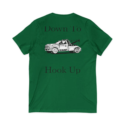 Down To Hook Up Unisex Short Sleeve V-Neck Tee