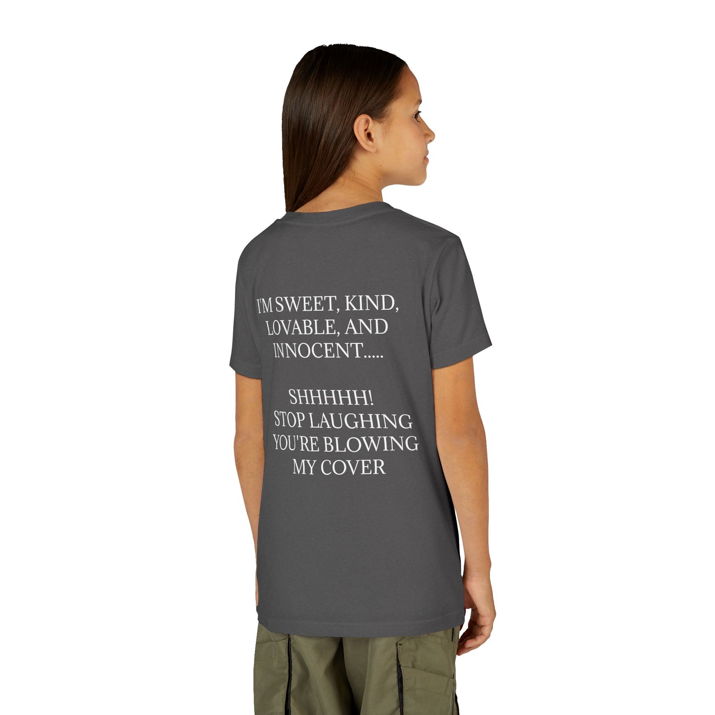 Blowing My Cover Youth Unisex Short Sleeve Crewneck Tee