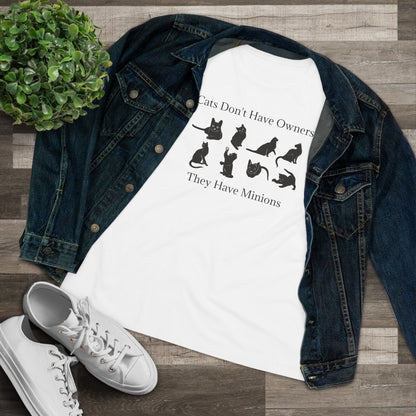 Cat Minions Women's Short Sleeve Crewneck Tee