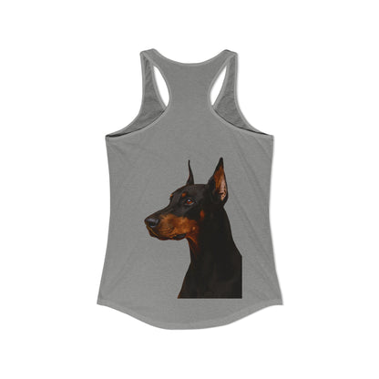 Doberman Head Women's Racerback Tank