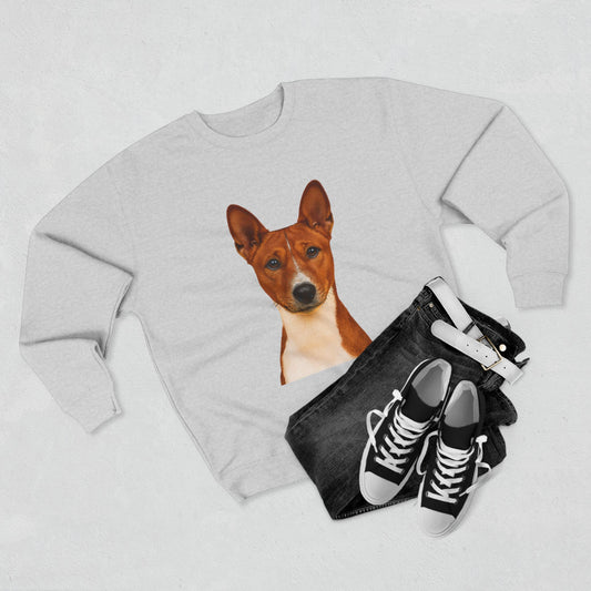 Basenji Head Unisex Crewneck Sweatshirt