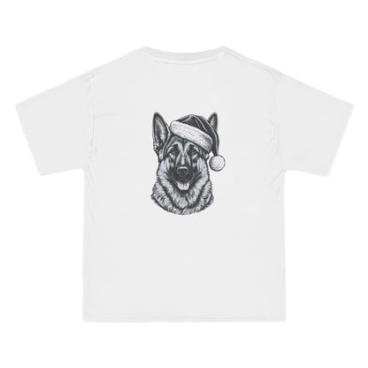 Santa Paws German Shepherd Men's Short-Sleeve Crewneck Tee