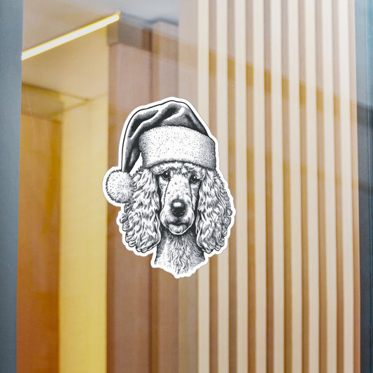 Santa Paws Poodle Vinyl Decal