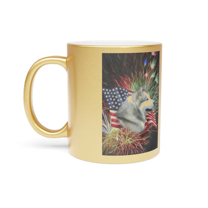 American Malamute Metallic Coffee Mug