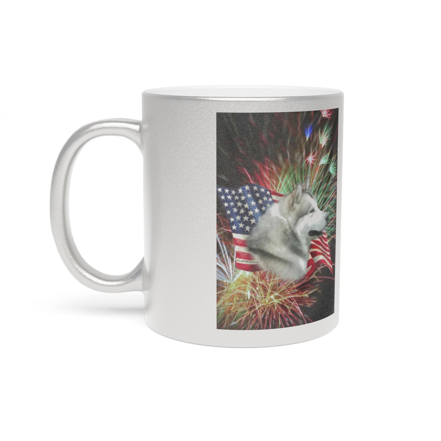 American Malamute Metallic Coffee Mug