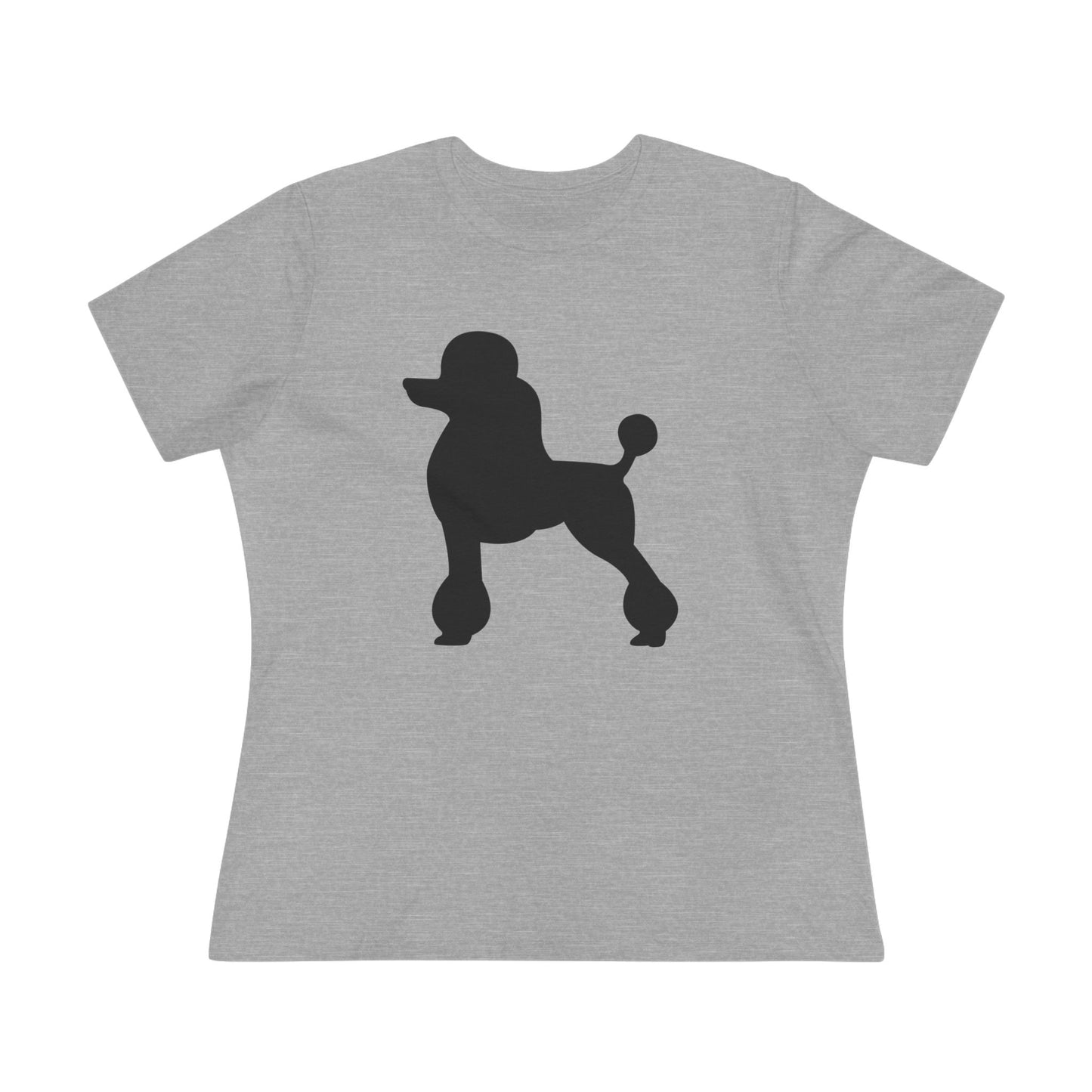 Poodle Silhouette Women's Short Sleeve Crewneck Tee