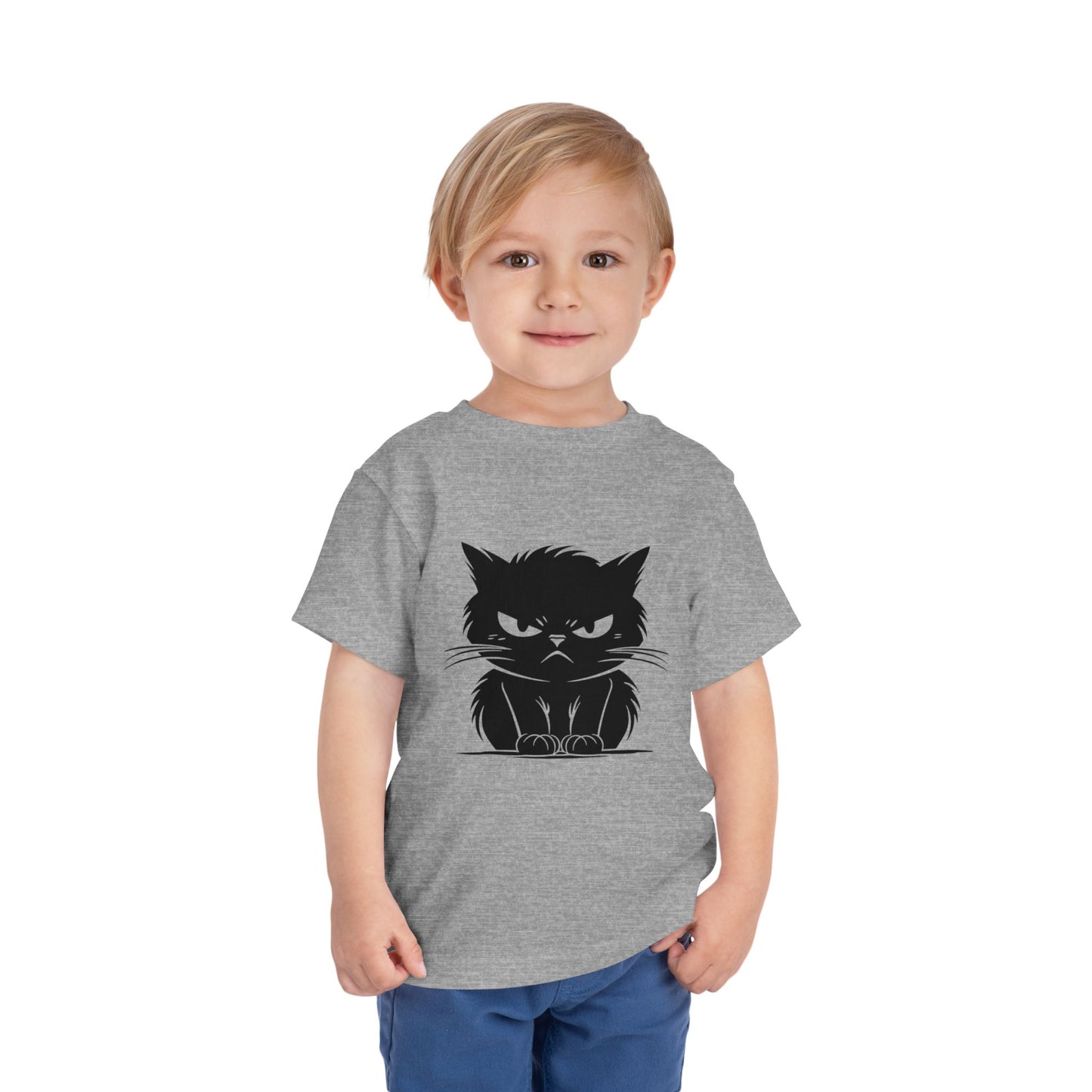 Angry Cat Toddler Unisex Short Sleeve Crewneck Tee
