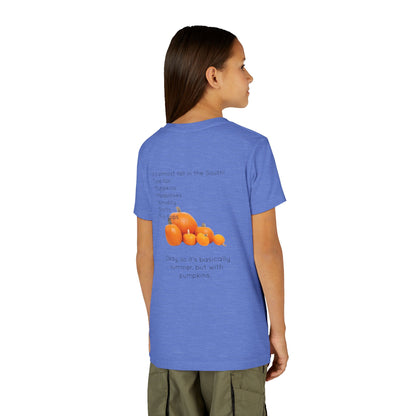 Fall In The South Youth Unisex Short Sleeve Crewneck Tee