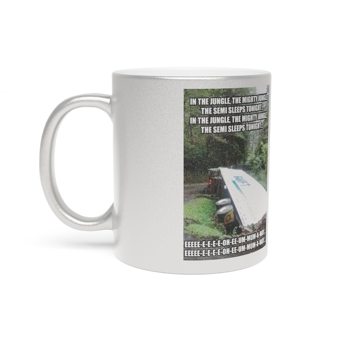 Semi Sleeps Metallic Coffee Mug