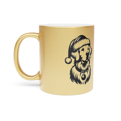 Santa Paws Golden Metallic Coffee Mug