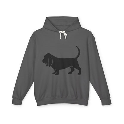 Basset Hound Silhouette Unisex Lightweight Hoodie