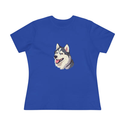 Malamute Head Women's Short Sleeve Crewneck Tee