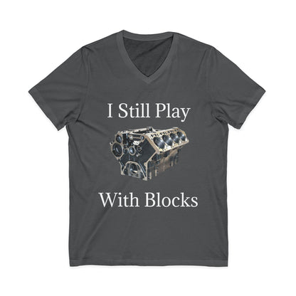 Play With Blocks Unisex Short Sleeve V-Neck Tee