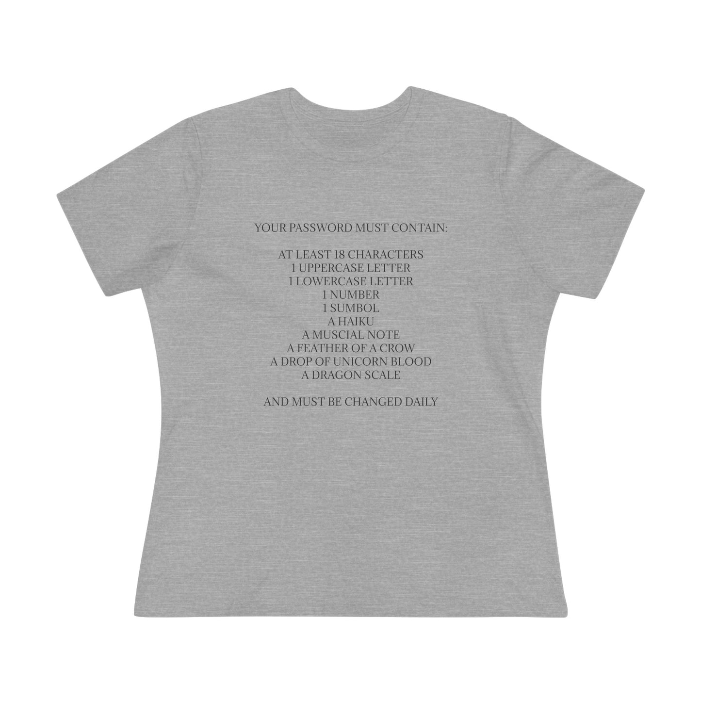 Password Women's Short Sleeve Crewneck Tee