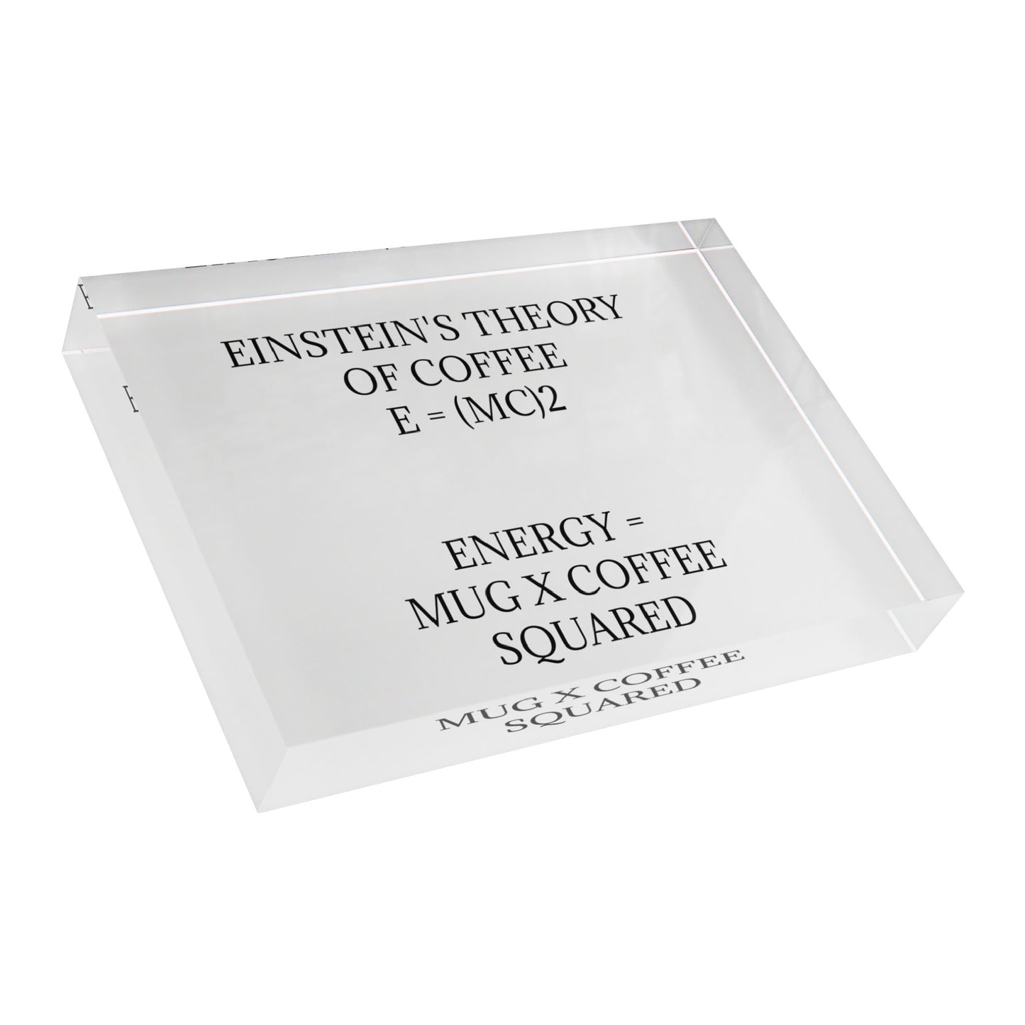 Einstein's Theory Of Coffee Acrylic Photo Block