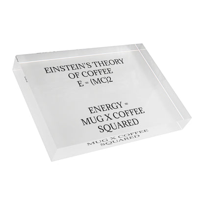 Einstein's Theory Of Coffee Acrylic Photo Block