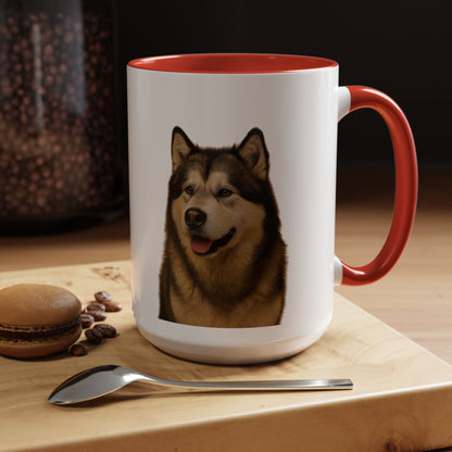 Malamute Head 2-Tone Coffee Mug