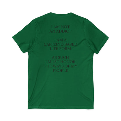 Not An Addict Unisex Short Sleeve V-Neck Tee