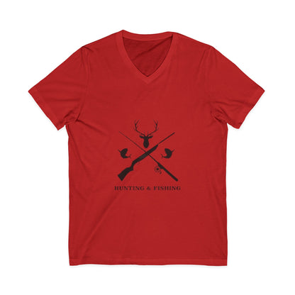 Hunting/Fishing Unisex Short Sleeve V-Neck Tee