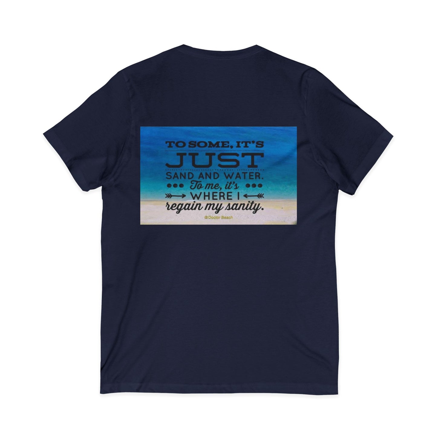 Dr. Beach Unisex Short Sleeve V-Neck Tee