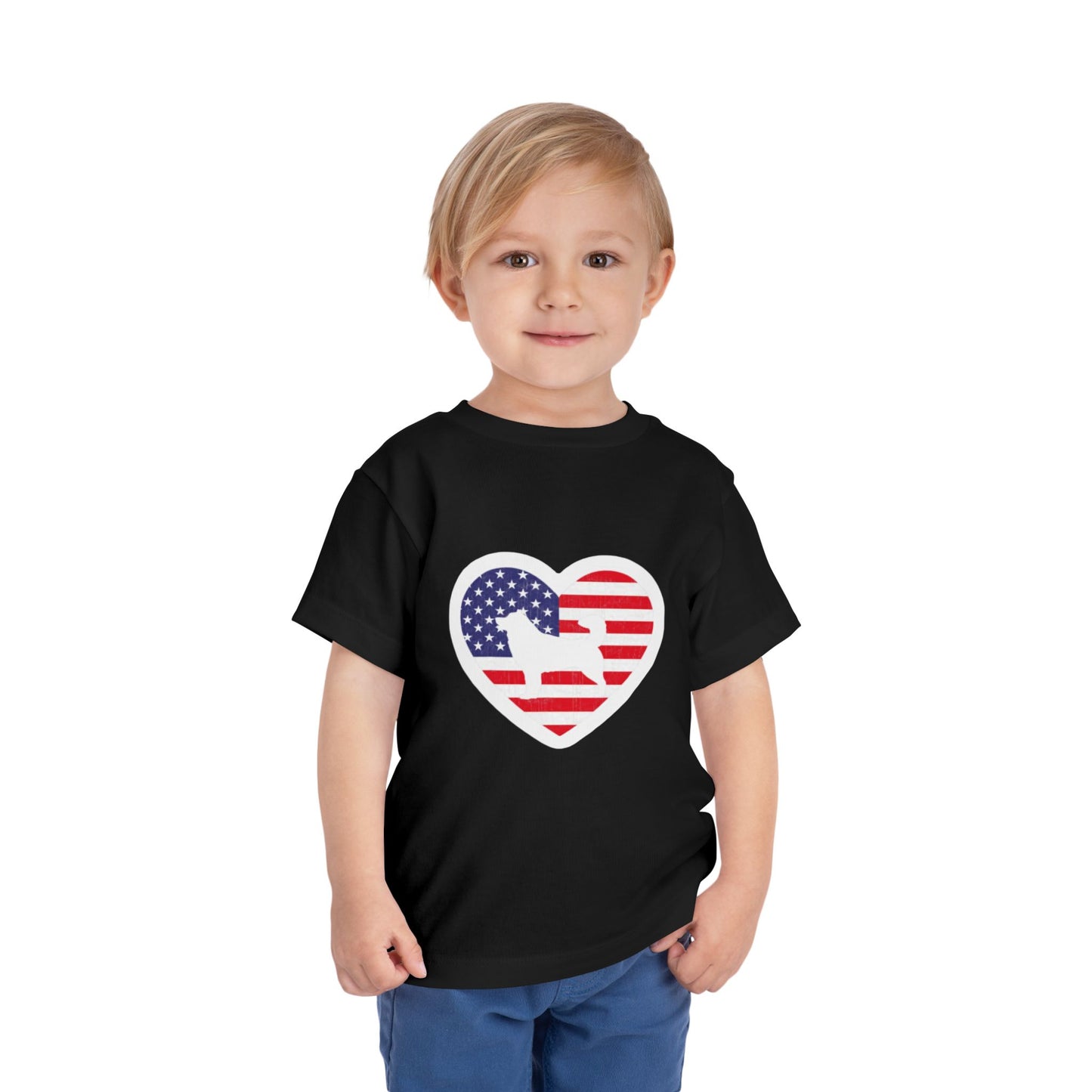Malamute Flag Toddler Unisex Short Sleeve Crewneck Tee