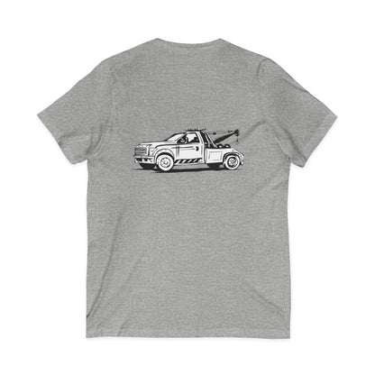 Wheel Lift Tow Truck Unisex Short Sleeve V-Neck Tee