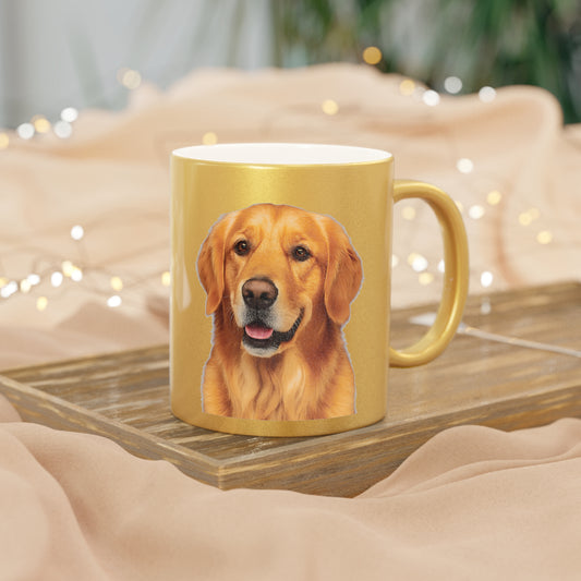 Golden Head Metallic Coffee Mug