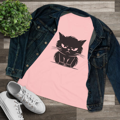 Angry Cat Women's Short Sleeve Crewneck Tee
