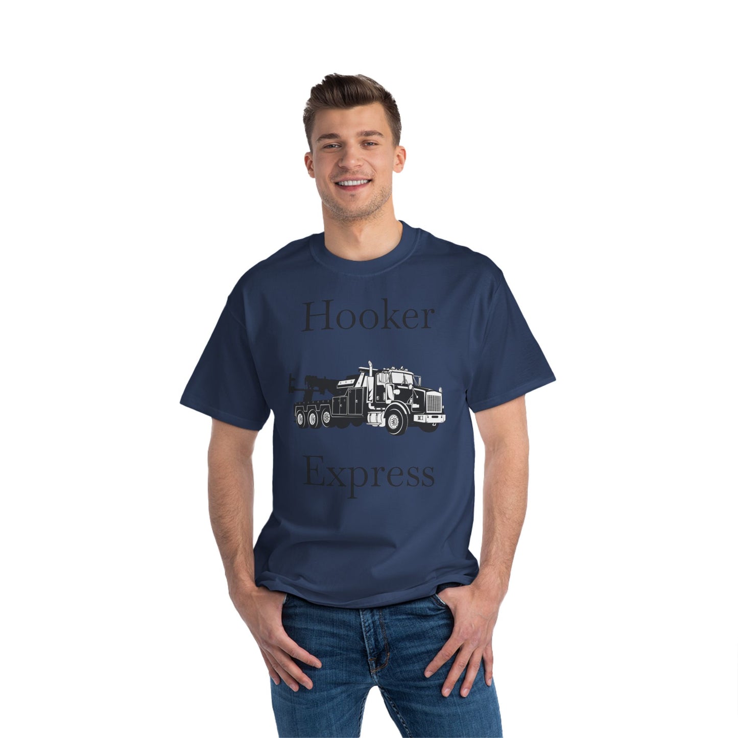 H**ker Express Heavy Tow Truck Men's Short-Sleeve Crewneck Tee
