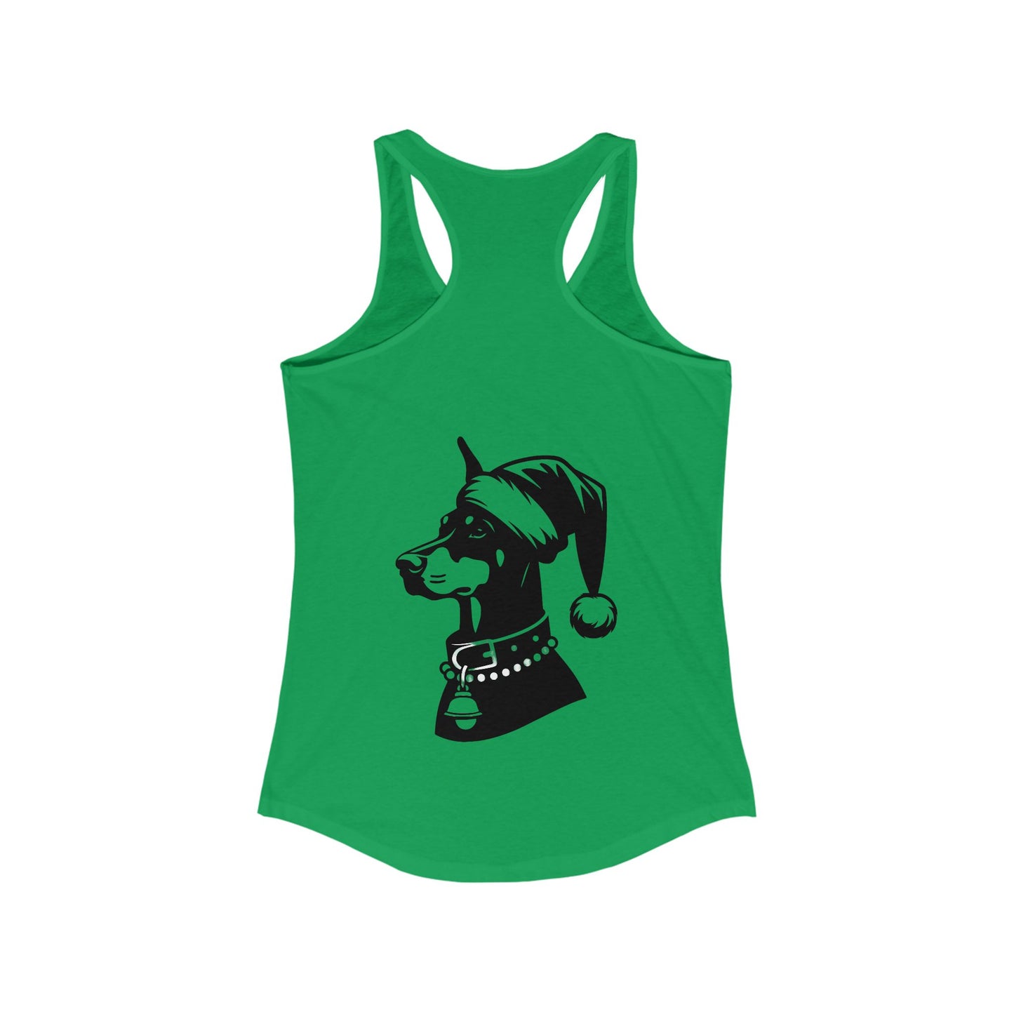 Santa Paws Doberman Women's Racerback Tank