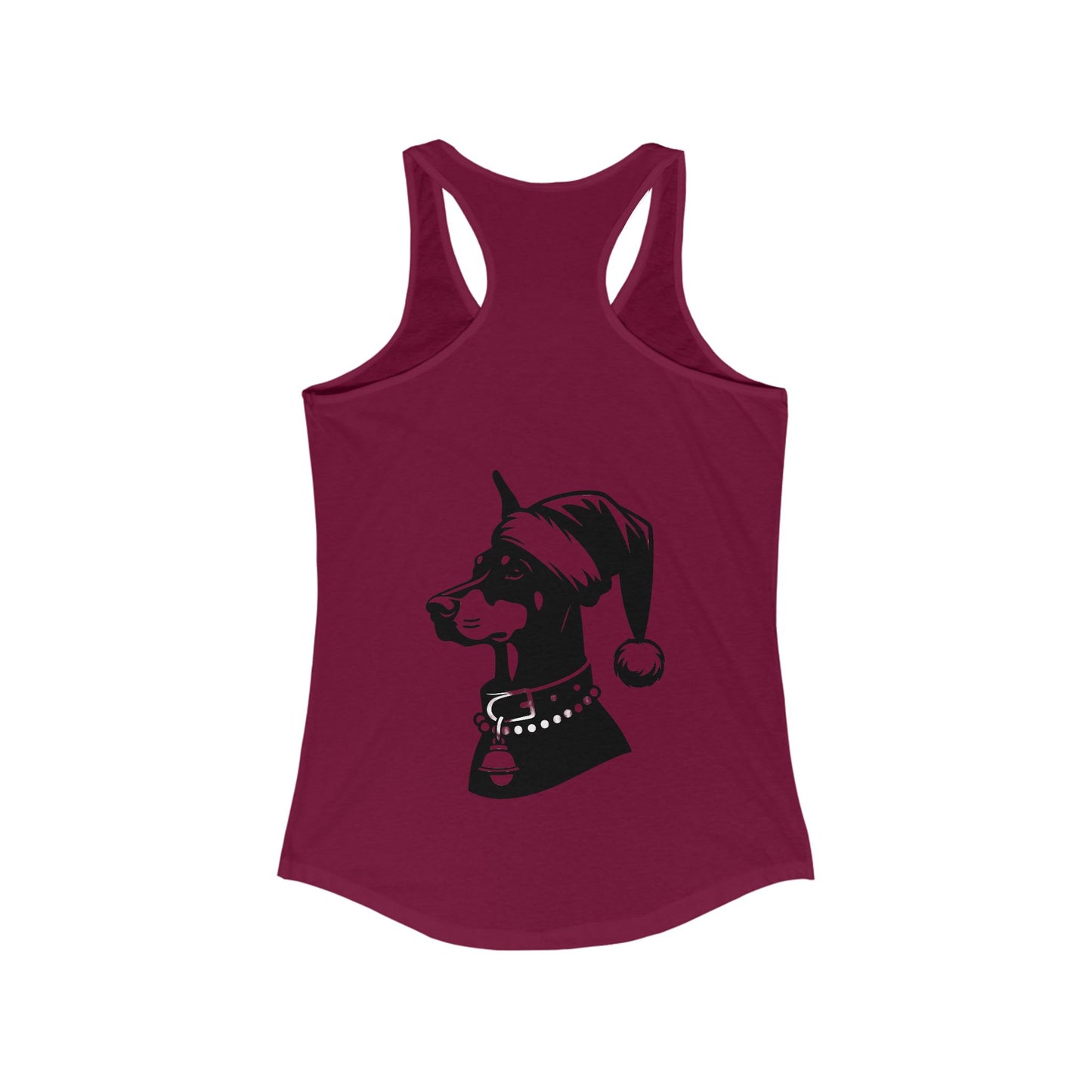 Santa Paws Doberman Women's Racerback Tank