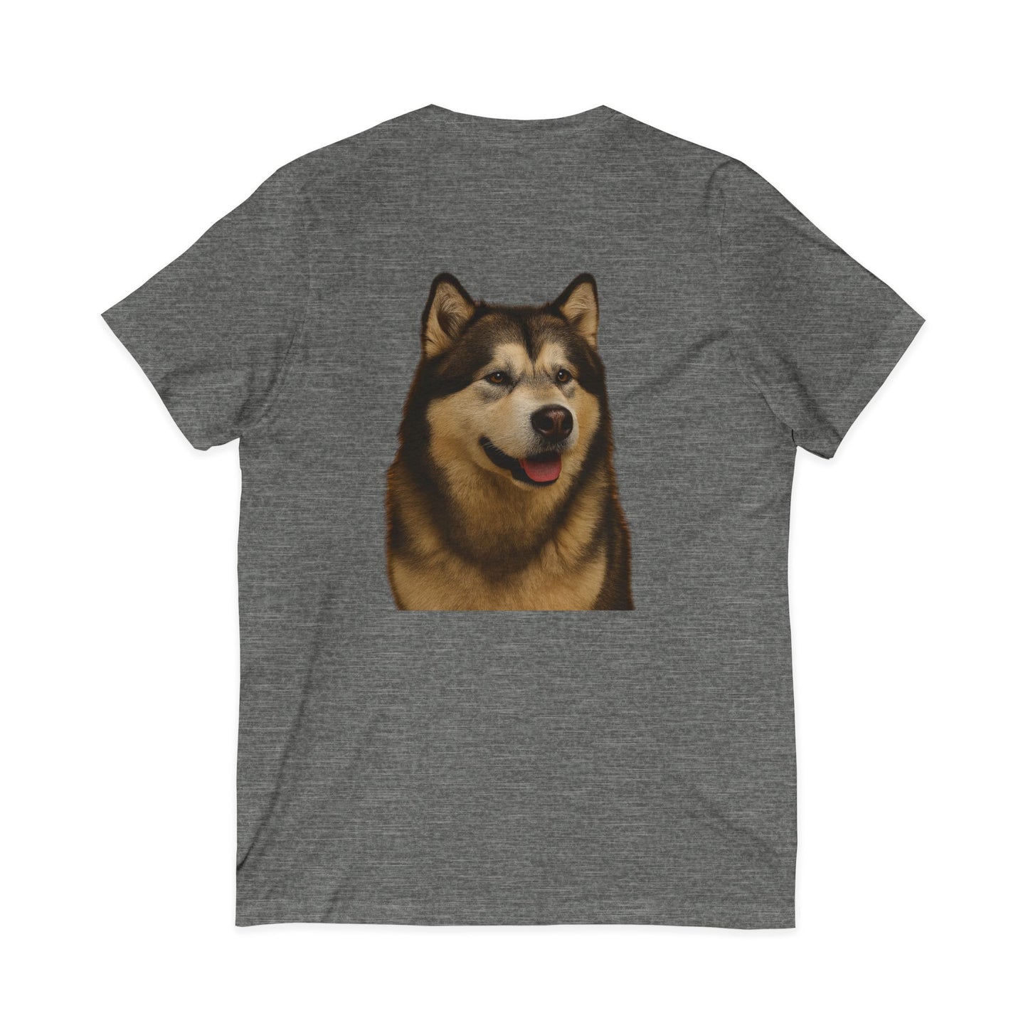 Malamute Head Unisex Short Sleeve V-Neck Tee