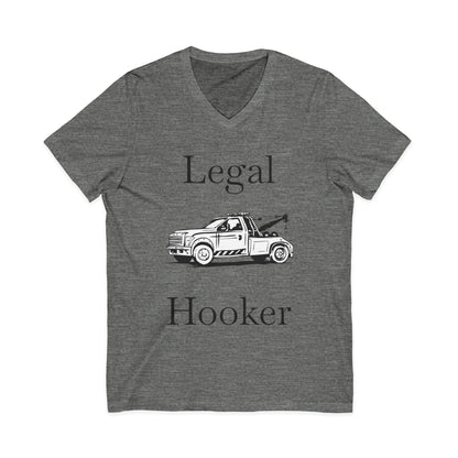 Legal H**ker Wheel Lift Tow Truck Unisex Short Sleeve V-Neck Tee